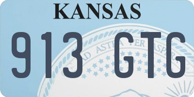 KS license plate 913GTG