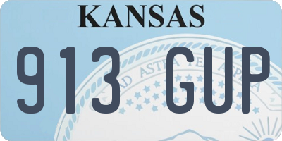 KS license plate 913GUP