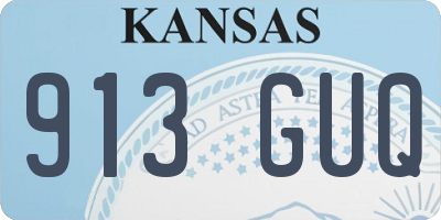 KS license plate 913GUQ