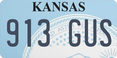KS license plate 913GUS