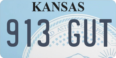 KS license plate 913GUT