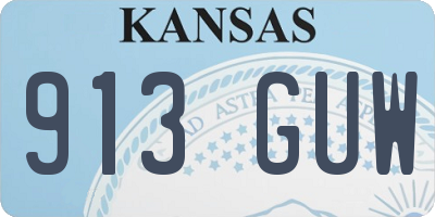 KS license plate 913GUW