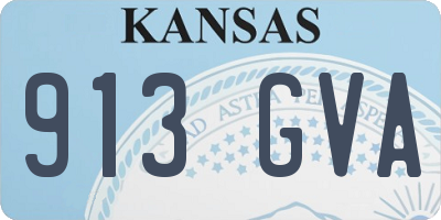KS license plate 913GVA