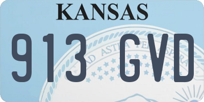 KS license plate 913GVD