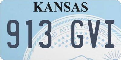 KS license plate 913GVI