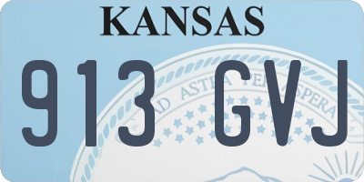 KS license plate 913GVJ