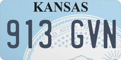 KS license plate 913GVN