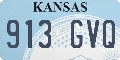 KS license plate 913GVQ