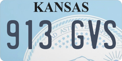 KS license plate 913GVS