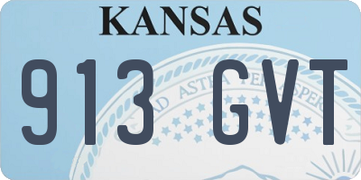 KS license plate 913GVT
