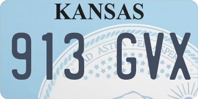 KS license plate 913GVX