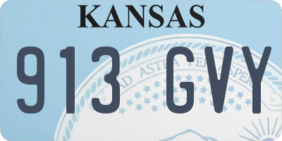 KS license plate 913GVY