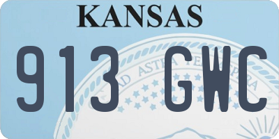 KS license plate 913GWC