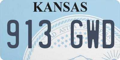 KS license plate 913GWD