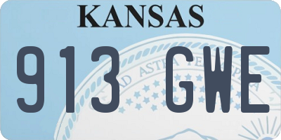 KS license plate 913GWE