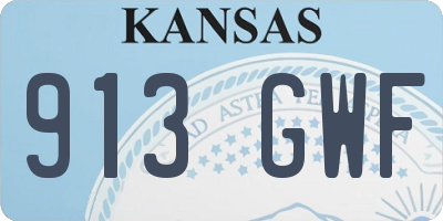 KS license plate 913GWF