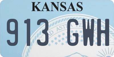 KS license plate 913GWH