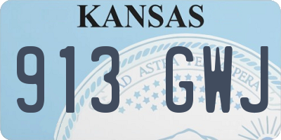 KS license plate 913GWJ
