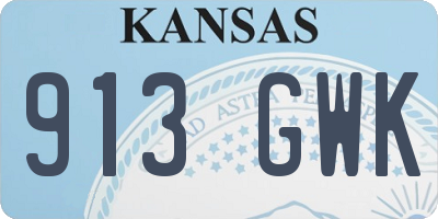 KS license plate 913GWK