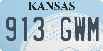 KS license plate 913GWM