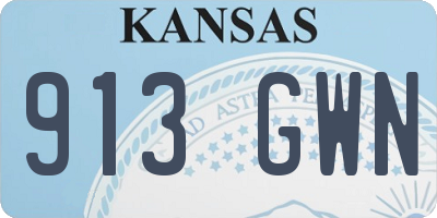 KS license plate 913GWN