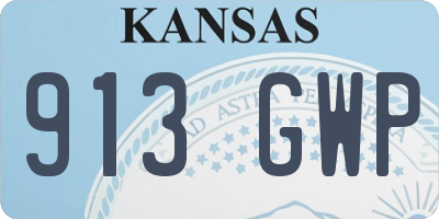 KS license plate 913GWP