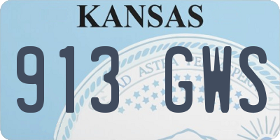 KS license plate 913GWS