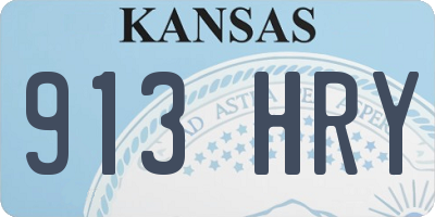KS license plate 913HRY