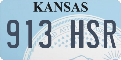 KS license plate 913HSR