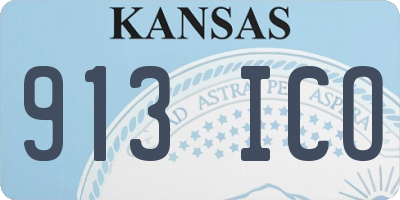 KS license plate 913ICO