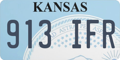 KS license plate 913IFR