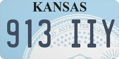 KS license plate 913IIY