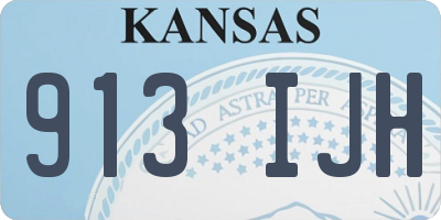 KS license plate 913IJH