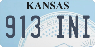 KS license plate 913INI
