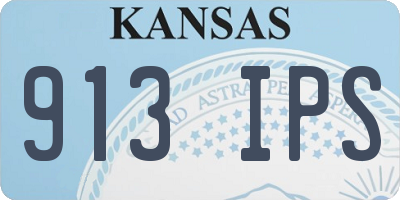 KS license plate 913IPS