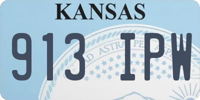 KS license plate 913IPW