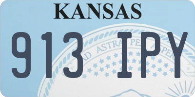 KS license plate 913IPY