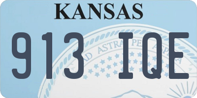 KS license plate 913IQE