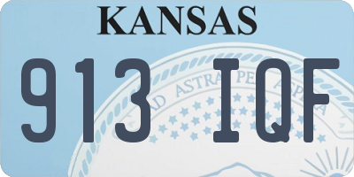 KS license plate 913IQF