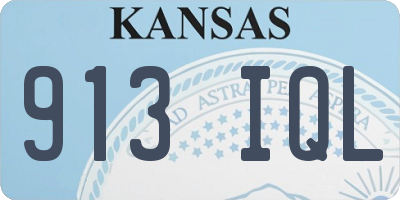 KS license plate 913IQL