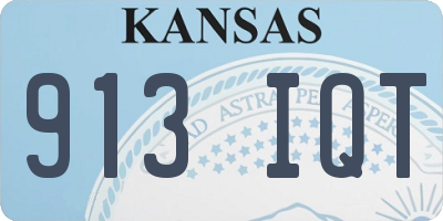 KS license plate 913IQT