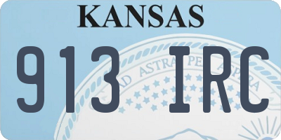 KS license plate 913IRC