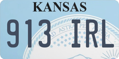 KS license plate 913IRL