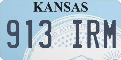 KS license plate 913IRM