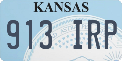 KS license plate 913IRP