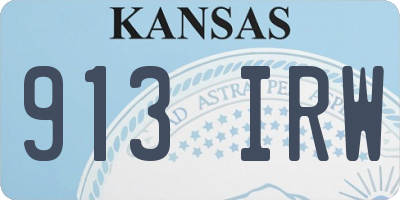 KS license plate 913IRW