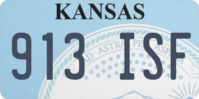 KS license plate 913ISF