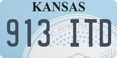 KS license plate 913ITD