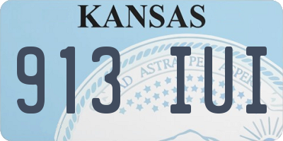 KS license plate 913IUI