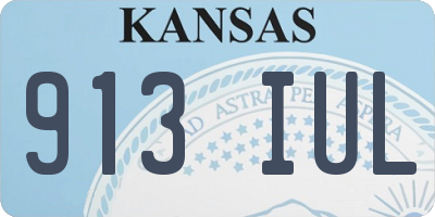 KS license plate 913IUL